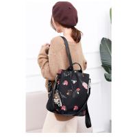 Mochila Multifuncional Antirrobo de Gran Capacidad Estilo Floral Correa de Hombro Arcuada - details 16