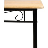 Juego de Comedor de Madera Veteada y Sillas Mesa y Sillas de Metal para Comedor, Cocina y Sala de Estar - details 6