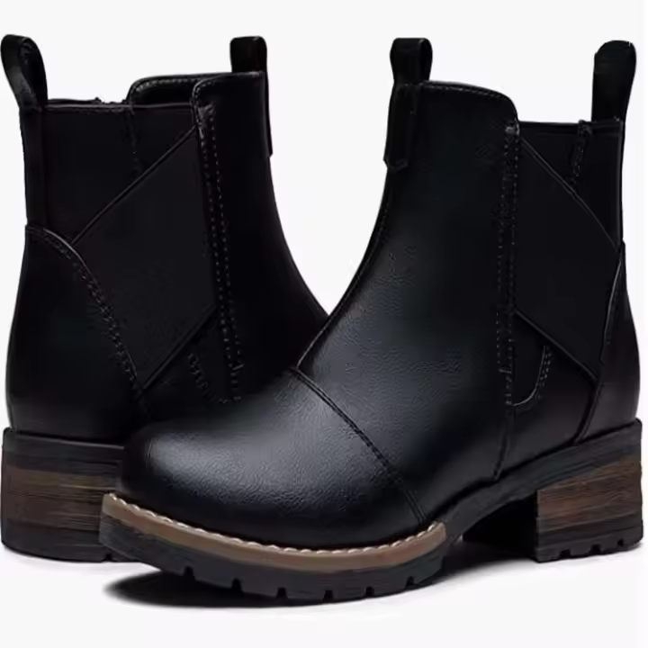 Botas y zapatos de mujer de cuero resistentes, cómodos, nuevos y de moda, superventas - 1