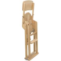 Trona Plegable de Madera, Natural, Silla alta para bebé y niño pequeño, Preensamblada, Elegante, Práctica y Ahorro de Espacio - details 1