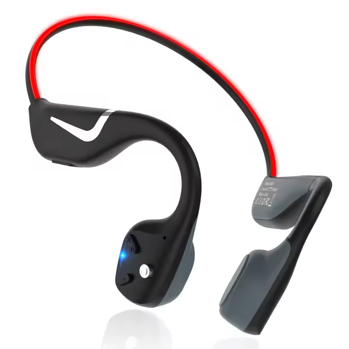 Paramta Dv68 Pro auriculares deportivos luminosos para correr de noche, auriculares impermeables de conducción ósea, adecuados para correr al aire libre - 1