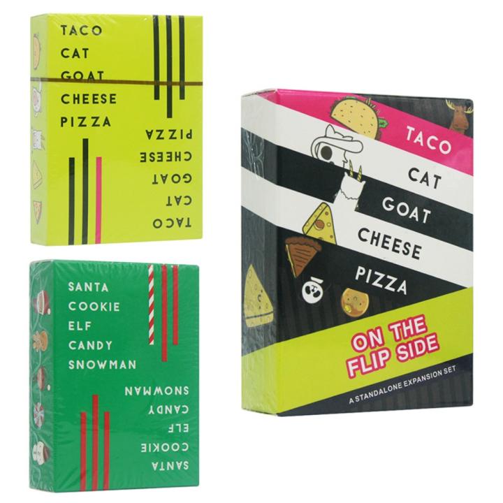 Juego de Tarjetas de Taco para gato, cabra, queso, Pizza