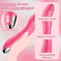 Vibrador realista de 7,7 pulgadas para mujeres, 10 potentes modos de vibración para estimulación del clítoris y del punto G, juguetes sexuales para adultos de rosas impermeables para mujeres y parejas - details 4