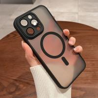 Funda magnética de lujo con armadura translúcida mate a prueba de golpes para iPhone 14, 13, 12, 11, 15 Pro Max Plus, funda de carga inalámbrica Magsafe - details 2
