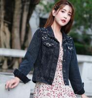 Chaqueta holgada con cuentas y pantalones vaqueros cortos para mujer, novedad, 2024 - details 2