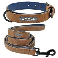 Conjunto correa cuero perro, Collar personalizado de 2 capas para perros pequeños, medianos y grandes, Pitbull - details 8