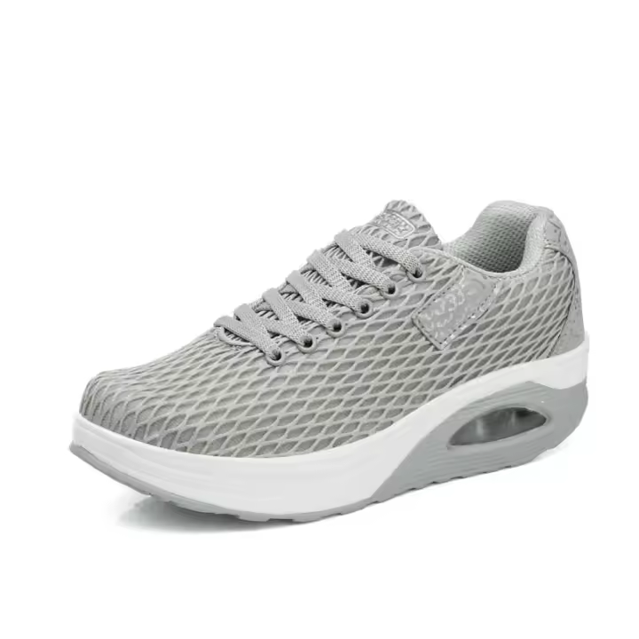 Tenis corrientes deportivos con amortiguación de aire para mujer, zapatos ligeros para caminar con soporte curvo 7 f - 1