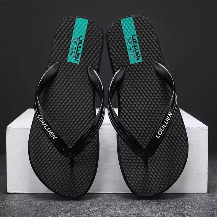 Nuevo verano de goma antideslizante pellizco sandalias de los hombres al aire libre casual zapatillas desgaste exterior - 1