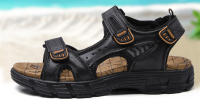 Sandalias cómodas de verano para hombre, zapatos suaves para playa y exterior, transpirables, informales de cuero - details 6