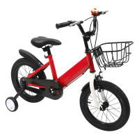Bicicleta para niños de 14 pulgadas, bici para niños de 3 a 5 años, con ruedas de entrenamiento, cesta ajustable en altura - details 3