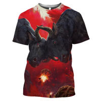 Camiseta de toro español para hombre, Tops con estampado 3D, sudadera de manga corta a la moda, jersey de cuello redondo de verano, ropa informal - details 9