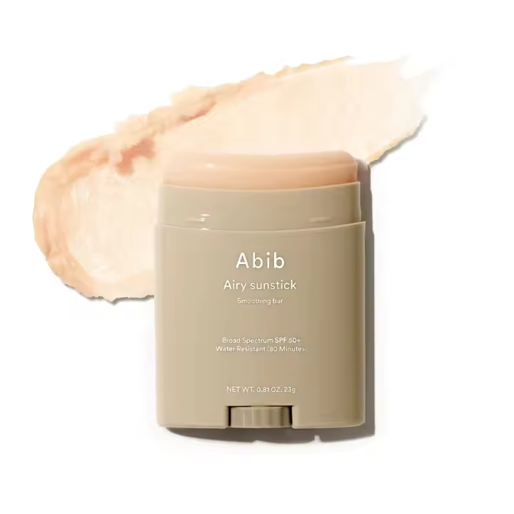 Abib Airy Sunstick Protección Solar de Espejo Largo SPF50+ Resistente al Agua Sin Blanqueo - 1