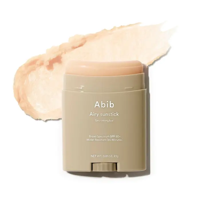 Abib Airy Sunstick Long Mirror Protección solar SPF50+ Resistente al agua sin decoloración - 1