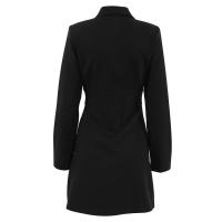 Vestido negro estilo traje diseño de viaje sentido elegante falda corta de moda para mujer - details 10