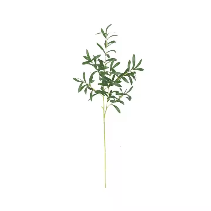 Rama de olivo Artificial grande con fruta, hecha a mano, ramas de árbol de olivo falsas elegantes, hoja de olivo Artificial verde, 95-110cm - 1