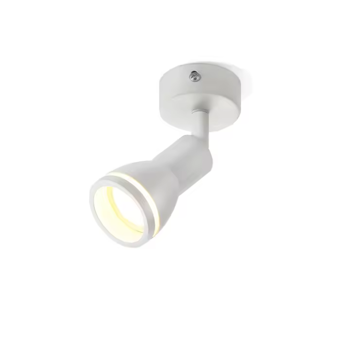CBJKTX Foco de techo LED 1 bombilla Sala de estar blanca Luz de techo ajustable GU10 Spot Lámpara moderna - 1