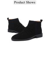 37-44 Botas Chelsea grandes con cremallera plegable de cuero genuino para hombres y mujeres 19128 - details 4