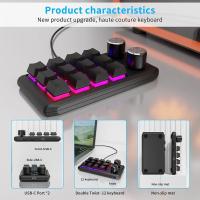 Teclado de programación ro personalizado, periférico con Bluetooth, RGB, 12 teclas, copia y pasta, Mini botón para juegos, mecánico, Hotswap, ropad - details 6