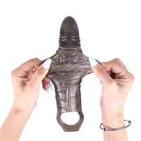 Empaque privado SEXY Condón reutilizable Largo Grande Retraso de la eyaculación Manga de alargamiento masculino Extensor de pene Juguetes sexuales para adultos para hombres - details 3