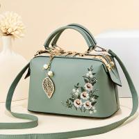 Elegante Bolso de Mano Bordado Floral Bolso de Hombro con Cierre de Cremallera Lino de Poliéster - details 0