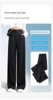 Pantalones Casuales de Pierna Ancha y Cintura Alta para Mujer Primavera-Verano 2025 - details 7