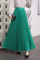 Falda Plisada Elegante Para Mujer Cintura Alta Larga Midi Color Negro Alta Calidad Saia Elegante Para Damas De Negocios Y Fiestas - details 18