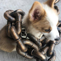 Cadena de simulación de plástico para perros y mascotas, cuerda de rastreo de mascotas, accesorios de Halloween, ligera, 1,5/3m - details 6