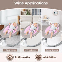 Balancín para bebé, electrónico, mecedora Bluetooth, columpio para con música USB y juguetes para 0-12meses, 3-12kg - details 7