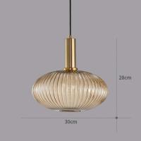 Lámpara colgante de vidrio,Lámpara colgante de vidrio Verde y enchufe dorado Lámpara de techo Candelabro - details 31