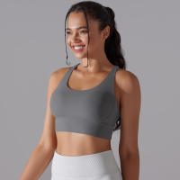 Hamidou-Sujetador de Yoga con espalda cruzada para mujer, ropa interior deportiva absorbente de golpes, correas de hombro cruzadas, Top corto de Fitness, deportes a prueba de golpes - details 58
