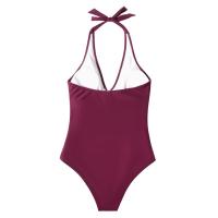 Traje de baño sexy 2025 con espalda cruzada y cuello en V, bikini de una pieza. - details 16