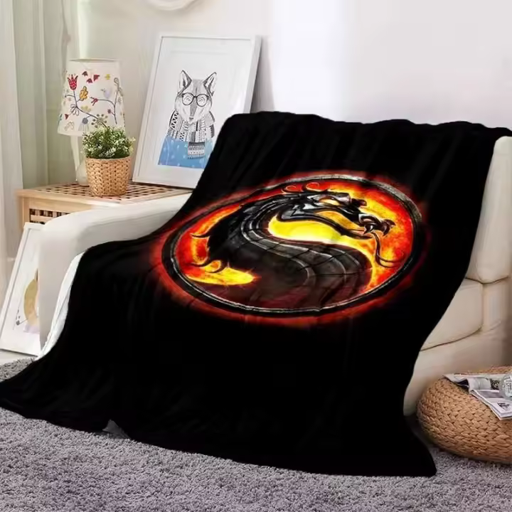 Manta de Cama de Dragón de Lienzo 3D Suave y Ligera Diseño YIN YANG para Adolescentes Niños - 1