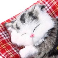 Juguetes de peluche de simulación de animales para niños, muñeco de felpa para dormir, gatos con sonido, decoraciones de juguete, regalo de cumpleaños para niños - details 12