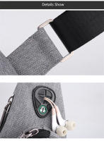 Bolsa de Pecho Compacta Anti Robo Bolsa de Viaje Deportiva Mini con Jack para Auriculares - details 22