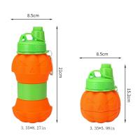 Botella de agua plegable de calabaza, taza de agua plegable de silicona retráctil, botellas deportivas de silicona de gran capacidad de 550ml - details 0
