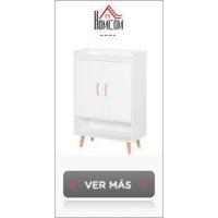 Organizador de Zapatos de Estilo Negro Zapatero Estrecho de 2 Puertas con Estantes Ajustables para 12 Pares de Zapatos Tamaño 83x30x90 cm Muebles y Organización - details 8
