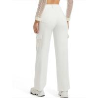 Pantalones vaqueros de pierna recta de cintura alta para mujer, pantalones vaqueros de estilo coreano para adolescentes - details 12