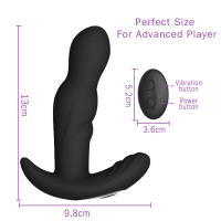 Masajeador de próstata giratorio con 10 vibraciones y 3 frecuencias, tapón anal de carga de silicona, control remoto inalámbrico - details 4