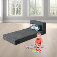 70 x 190 cm Sillón Cama Plegable, Sofá Cama Plegable con Espuma de Memoria y Almohada, Colchón de Suelo para Yoga, Oficina, Salón, Futon Sofá Cama Portada Lavable Unos, Gris Claro - details 70