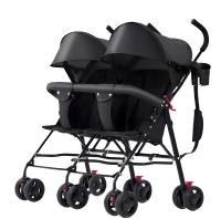 Cochecito de Bebé Gemelar Super Ligero Paraguas Doble Plegable Tamaño Medio Tela No Tejida Unisex - details 0