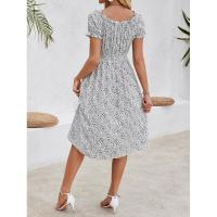 Vestido floral de cielo estrellado de moda casual elegante con cuello redondo 2025 - details 1