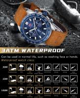 Reloj de cuarzo informal para hombre, correa de cuero genuino Crazy Horse, luminoso, resistente al agua, reloj de moda, regalo para él - details 9