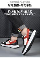 Zapatos casuales de moda de cuero nuevos, zapatillas de hombre con plataforma blanca - details 6
