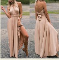 Vestido largo con vendaje sexy y espalda cruzada con múltiples correas y uso multidireccional - details 7
