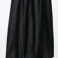 PB & ZA2025silk satén textura lencería estilo espalda descubierta temperamento vestido de noche vestido con tirantes ropa de verano para mujer - details 5