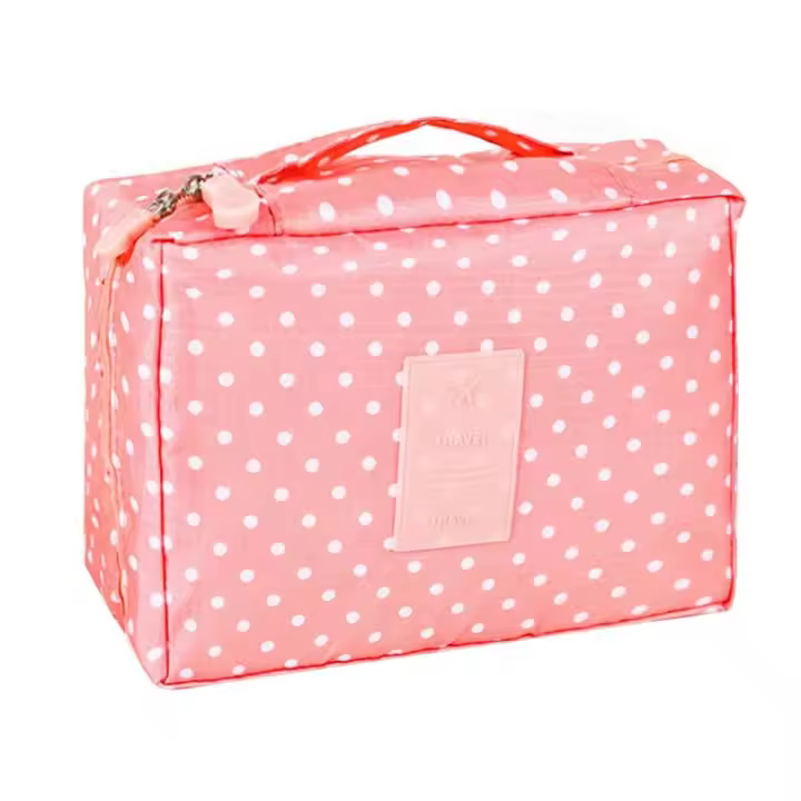 Bolsa de cosméticos con estampado de flores, organizador de artículos de tocador para niña, impermeable, con múltiples compartimentos, multicolor - 1