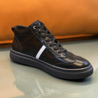 Zapatos altos de cuero zapatos de algodón térmico de terciopelo de estilo británico para hombres - details 20