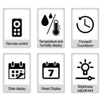 Reloj Digital de Pared Grande con Función de Cuento Regresivo Ideal para Hogar, Dormitorio, Oficina - details 3
