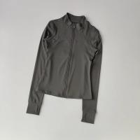 Traje de Yoga de Alta Gama Collar Alto Deportivo Abrigo Largo A prueba de viento para Correr y Entrenar Camisetas y Topes de China - details 15