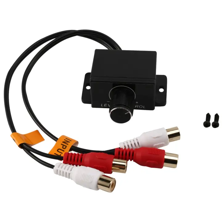 AMPLIFICADOR DE Audio para el hogar y el coche, perilla de Control de volumen de nivel de ganancia RCA de graves, LC-1 negro - 1